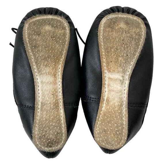 Freestyle by Danskin Girls Ballet Dance Shoes Black Size 11 Elastic Tie - Picture 2 of 10